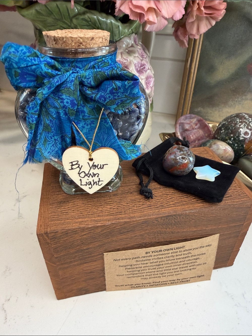 BY YOUR OWN LIGHT • Sodalite + Pietersite Intention Jar